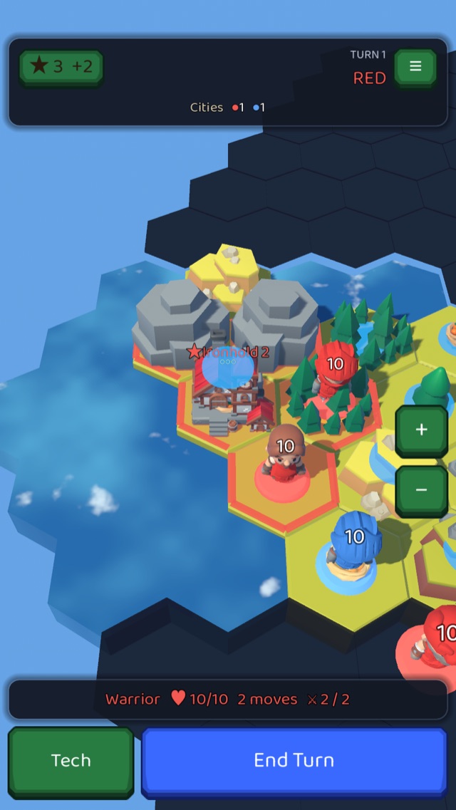 A battle on the hex map